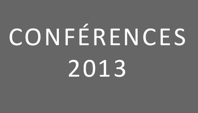 Conférences 2013
